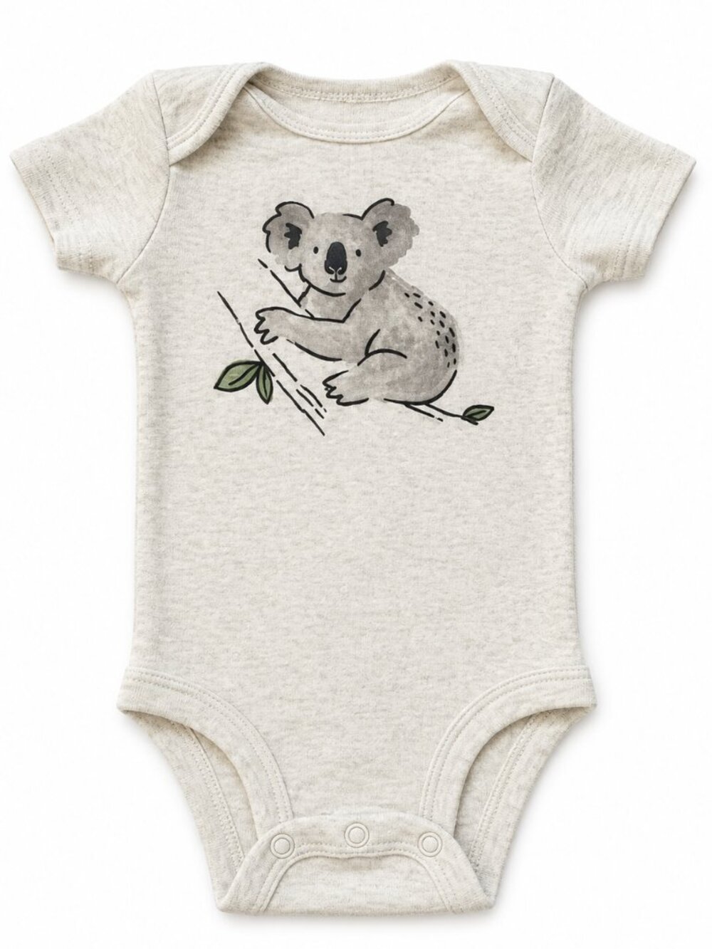 Carter’s Baby Koala Graphic Short Sleeve Bodysuit 0-3M Gray